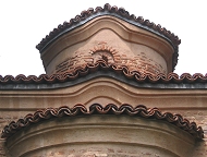 Architectural detail from the exterior of the Boyana Church.