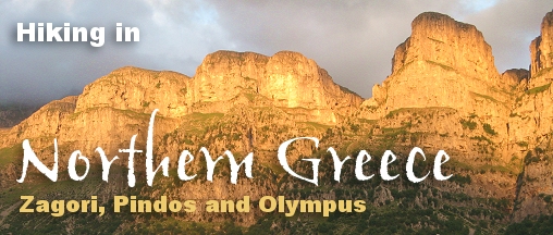 Hiking in the Pindos Mountains of northern Greece. From villages like Mikro Papigo, one of several in the picturesque Zagori region, hike into alpine landscapes in the Pindos Mountains.
