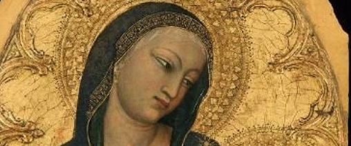 Detail from Virgin and Child by Antonio Veneziano (1380) at the Boston Museum of Fine Arts. This image is not copyrighted.